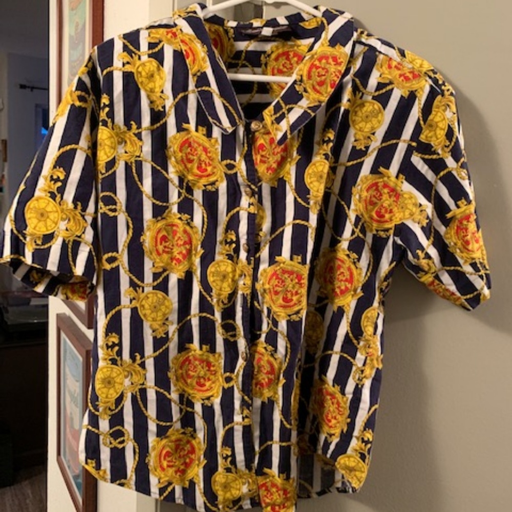 Vintage Women's Nautical Button-up Size 12